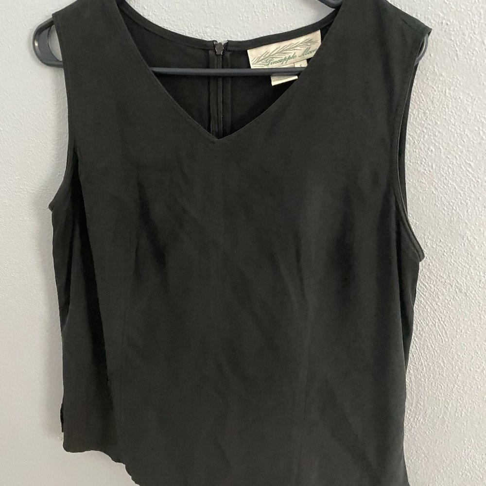 vintage black sleeveless top